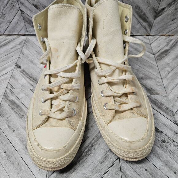 Converse Chuck Taylor All Star 70 Hi Comme des Garcons Play Creme Mens 9 - Picture 2 of 10
